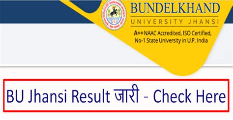 bu jhansi result|BU Jhansi BSc 2nd Year Result 2021 : Bundelkhand University .